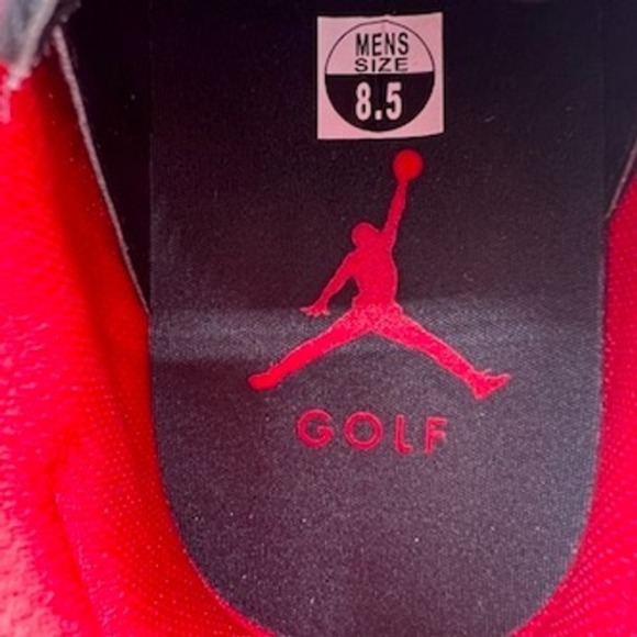Nike Air Jordan ADG 5 Men's Size 8.5 Black Fire Red Golf Shoes Spikeless NEW - Picture 5 of 10